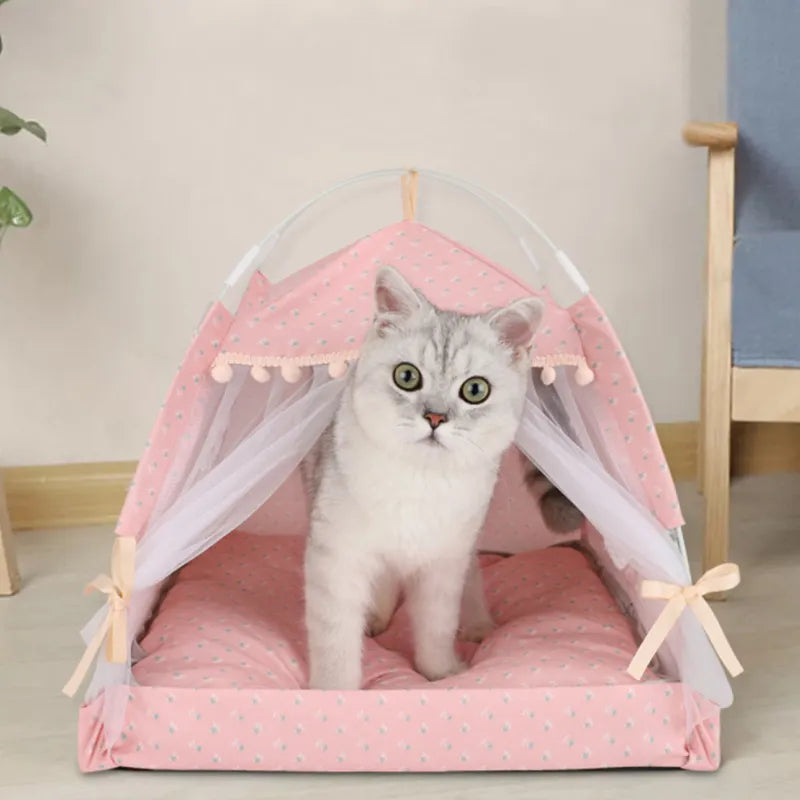 Bed Foldable Cats Tent Dog House